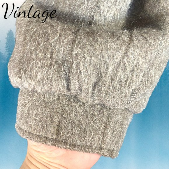 VINTAGE GOLDEN GATE LLAMA AND VIRGIN WOOL LONG COAT (SZ SM) - Picture 6 of 16